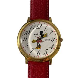 MINNIE MOUSE LORUS QUARTZ V501-0A20 DISNEY WATCH RED BAND
